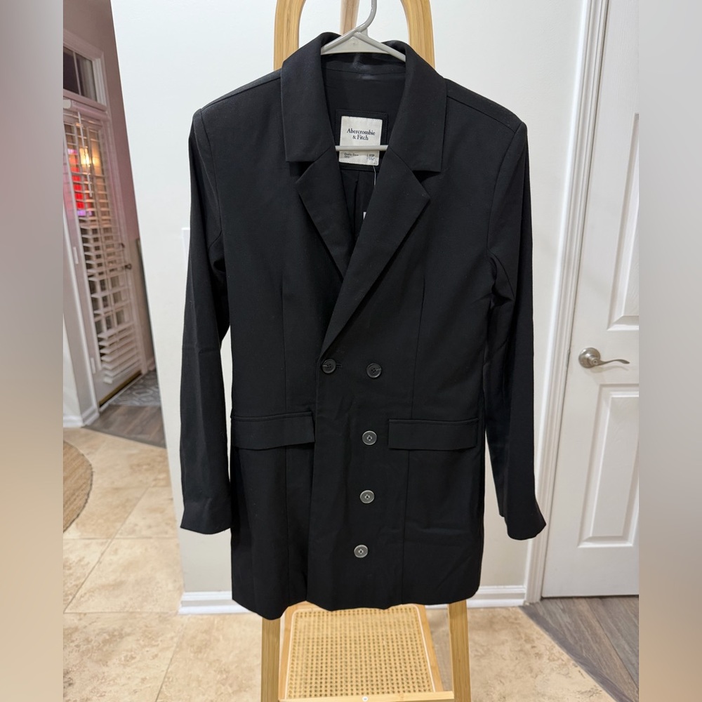 Abercrombie & Fitch black double-breasted Blazer  Dress XS Petite
